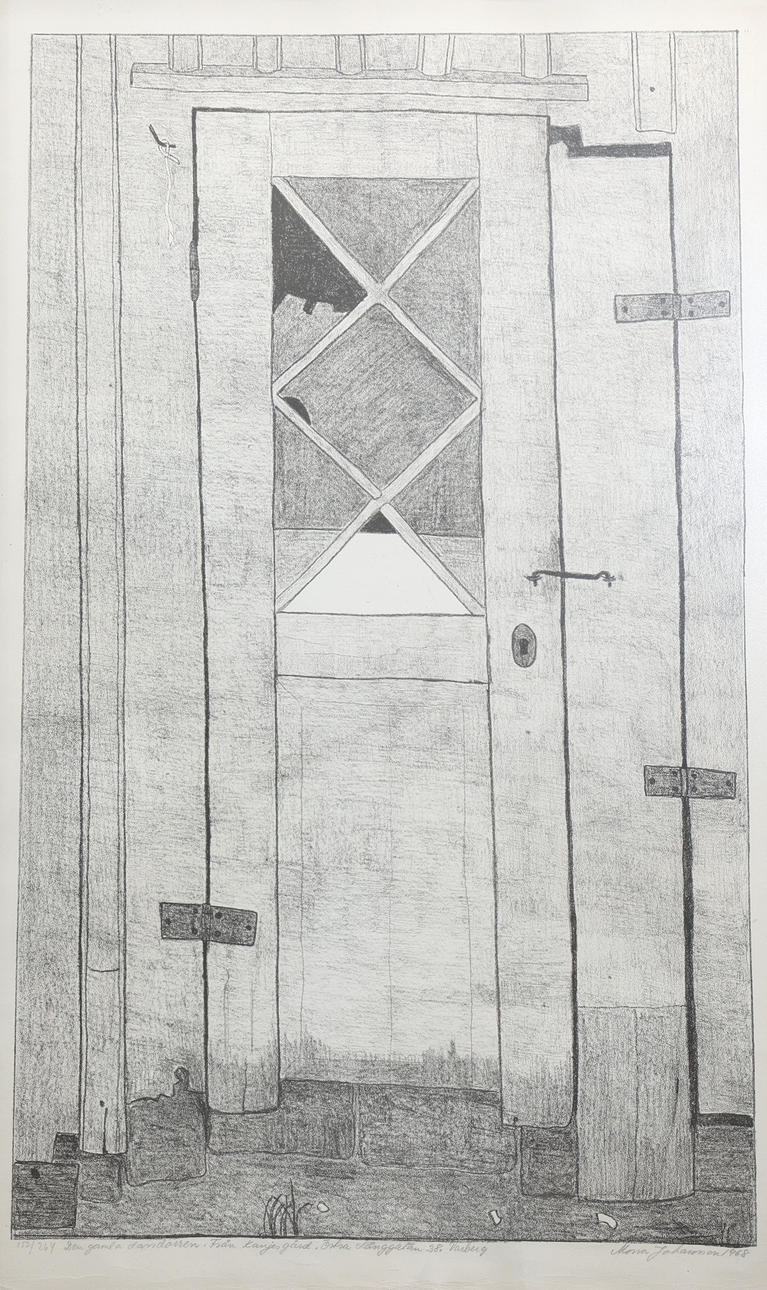 MONA JOHANSSON. Lithograph, “The Broken Window”, signed, numbered 152/264.