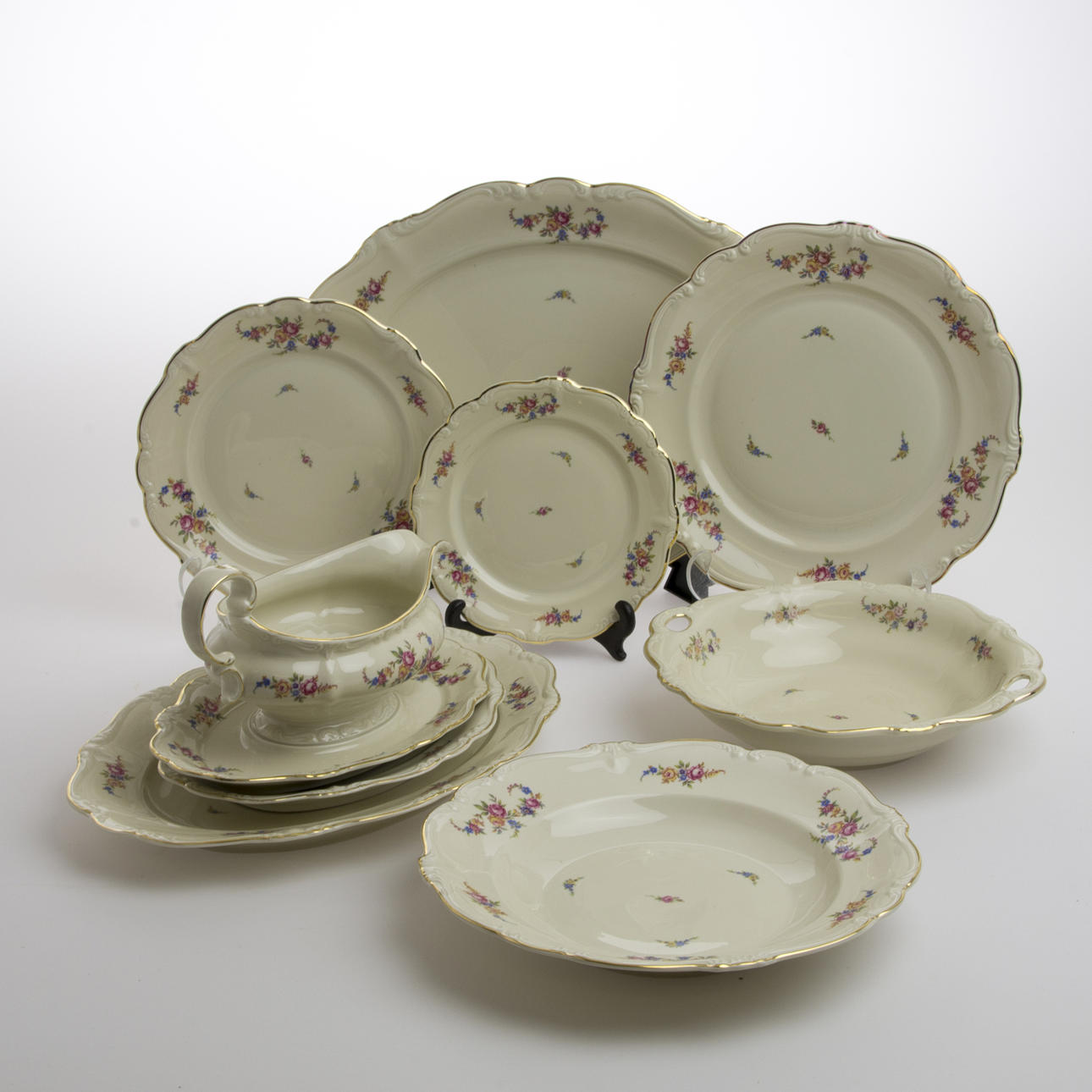 MATSERVIS, 54 delar, "Pompadour", Rosenthal.