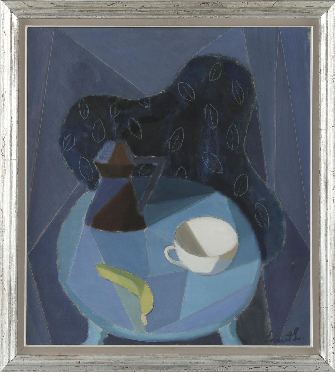 ERNST LARSON. Olja på duk, signerad. Stilleben.