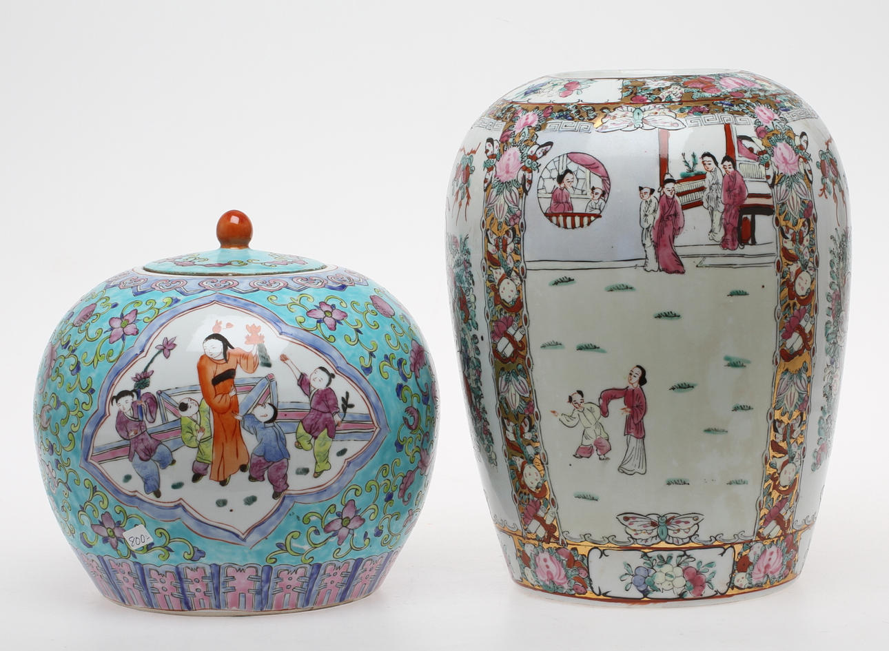 LOCKURNOR, 2 st, porslin, Kina.