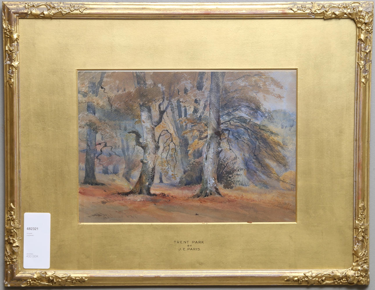 OIDENTIFIERAD KONSTNÄR. Akvarell, osignerad.