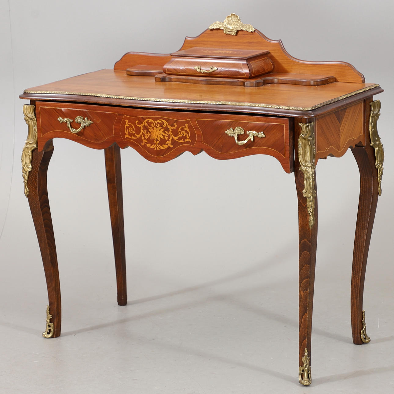 LADY'S DESK with essay, intarsia, rococo style, mid 20th century ...