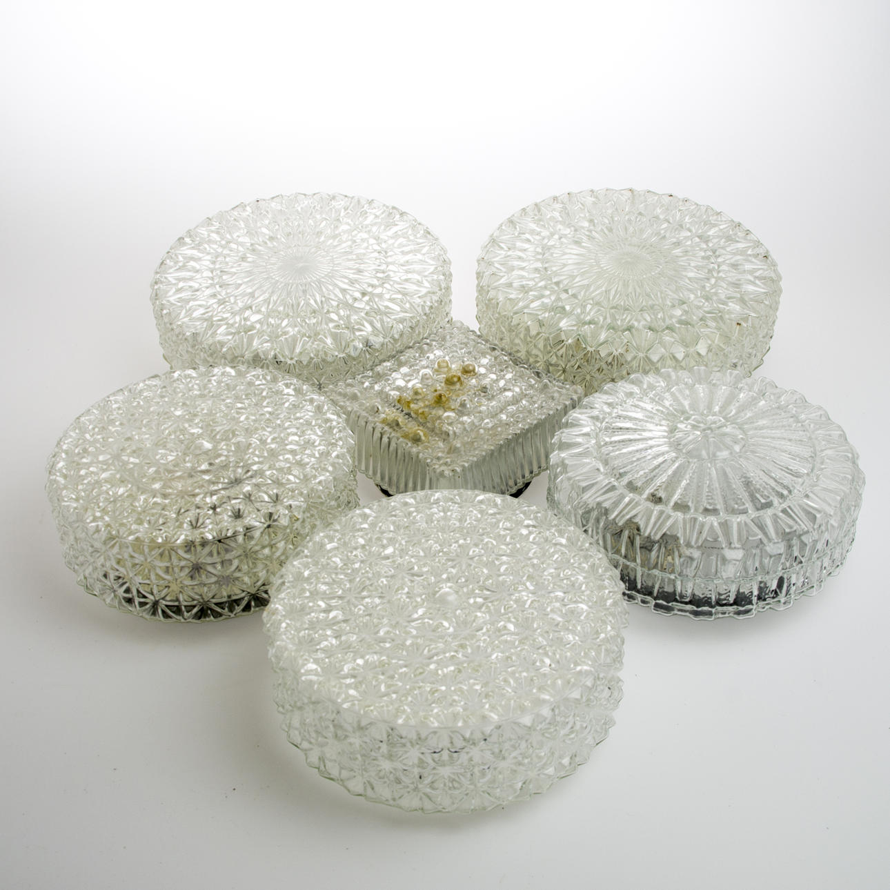 TAKPLAFONDER, 5 stycken samt ett extra glas.