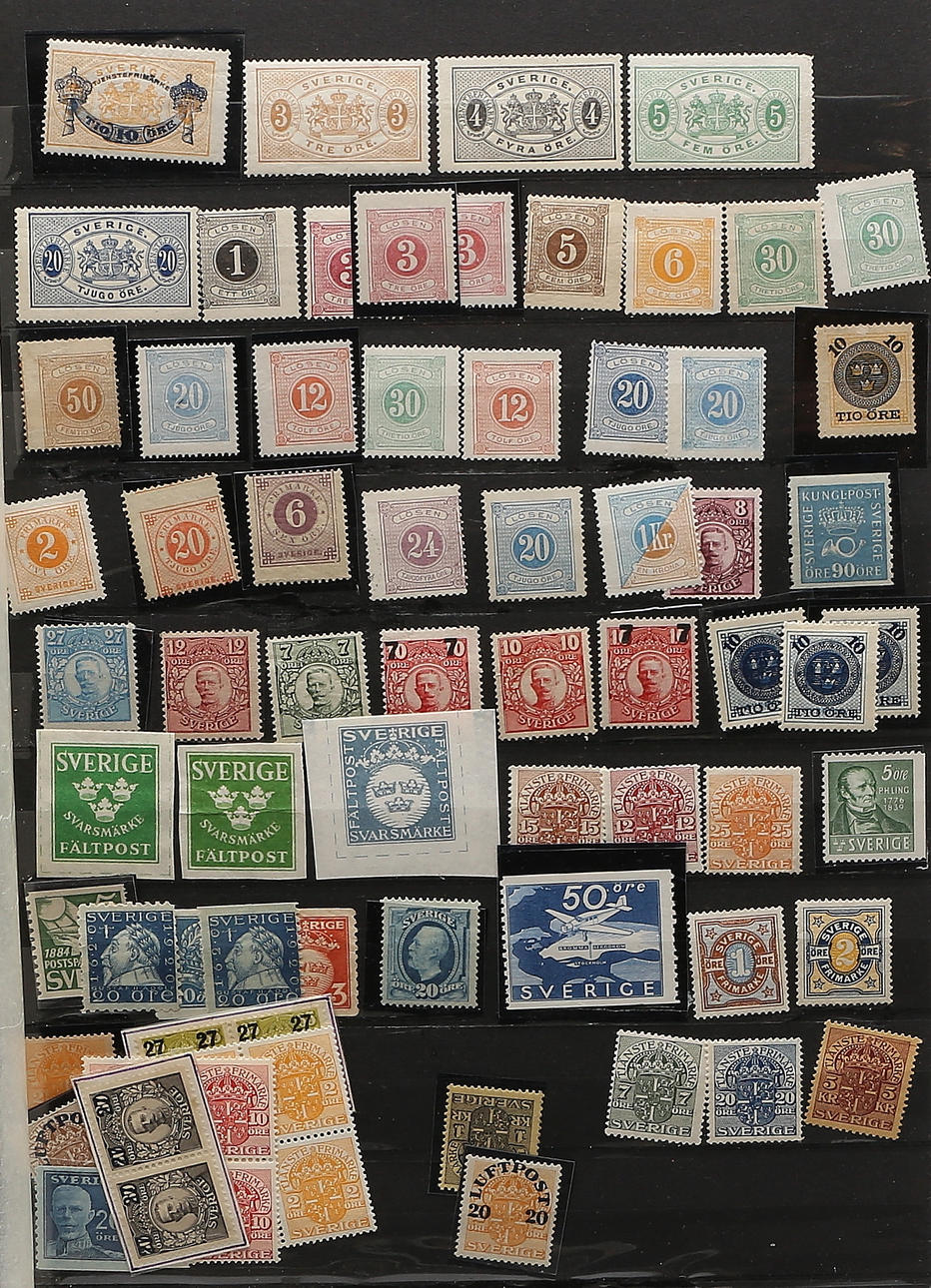 FRIMÄRKSSAMLING, ostämplat, Sverige.