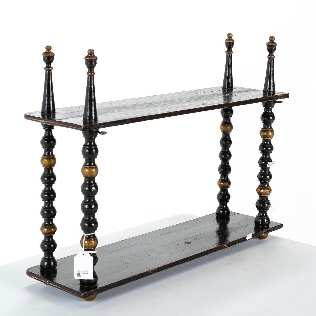 WALL SHELF, painted, late 1800 - numbers.