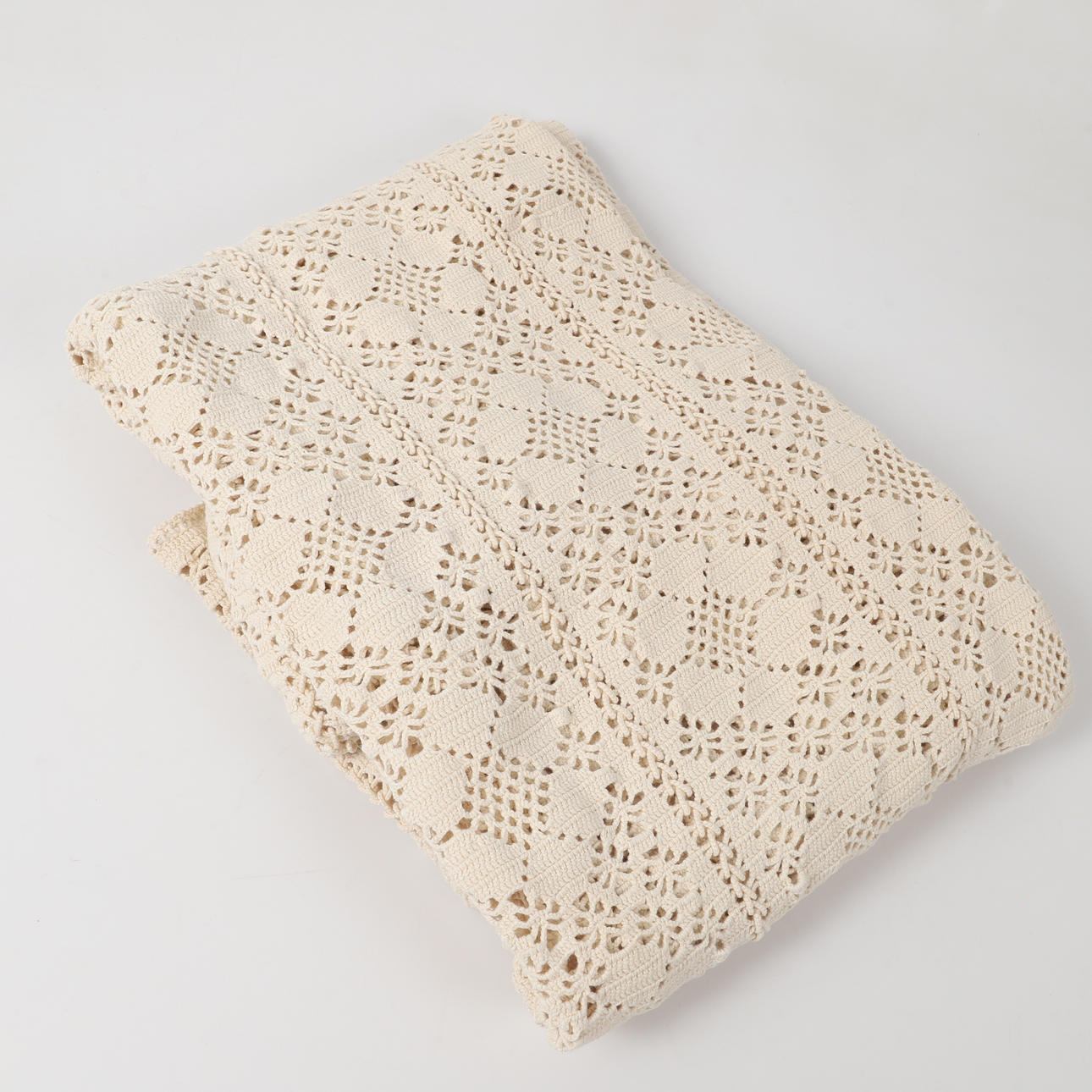 A crocheted bedspread, 20th century.