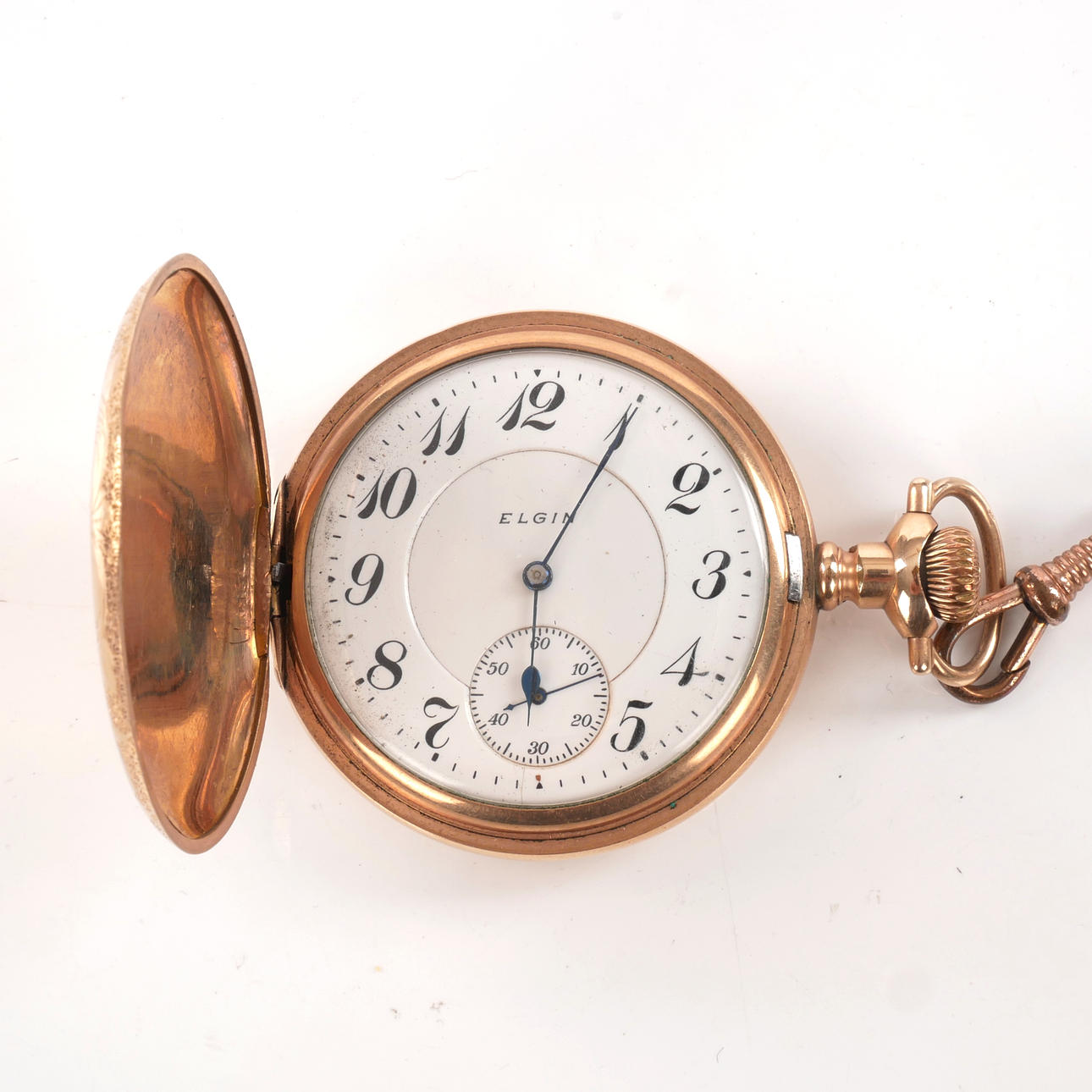 POCKET WATCH, Elgin, savonette, gold.