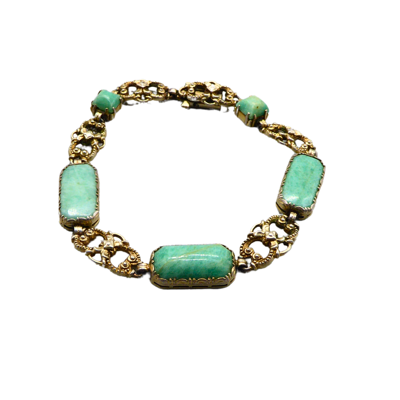 925 SILVER BRACELET WITH JADE.