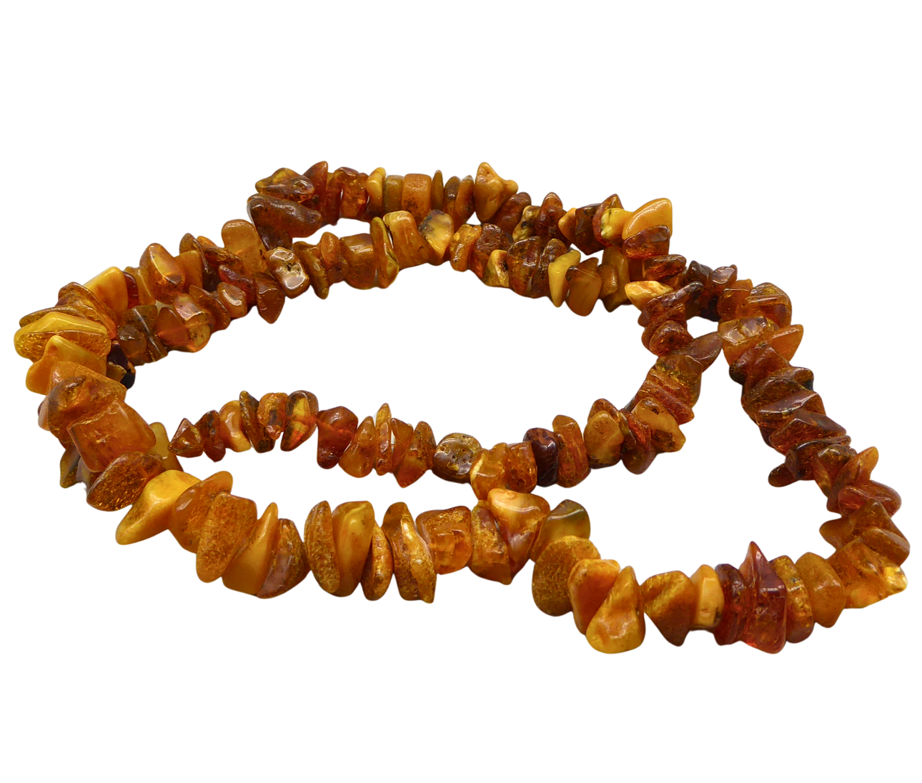 AMBER - BUTTERSCOTCH NECKLACE - ENDLESS CHAIN.