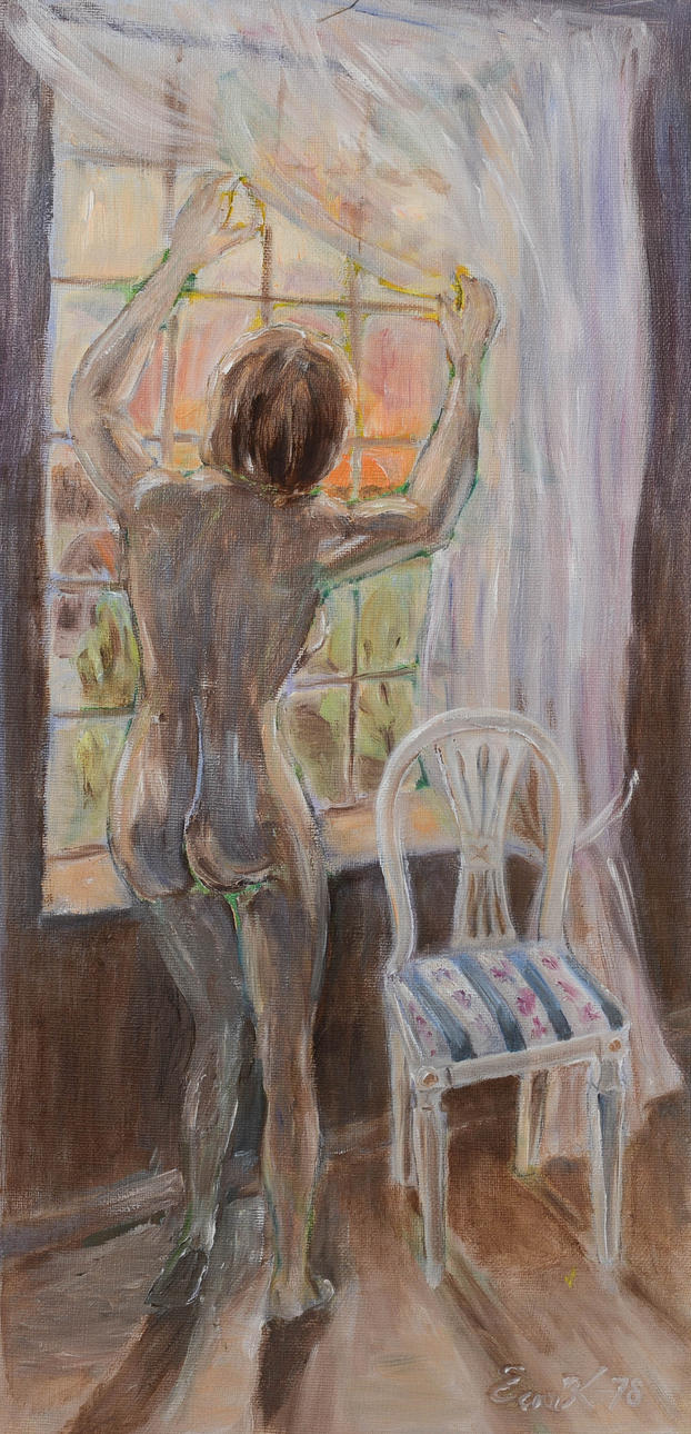 EVA KARLSSON. oil on canvas, signed, dated -78.