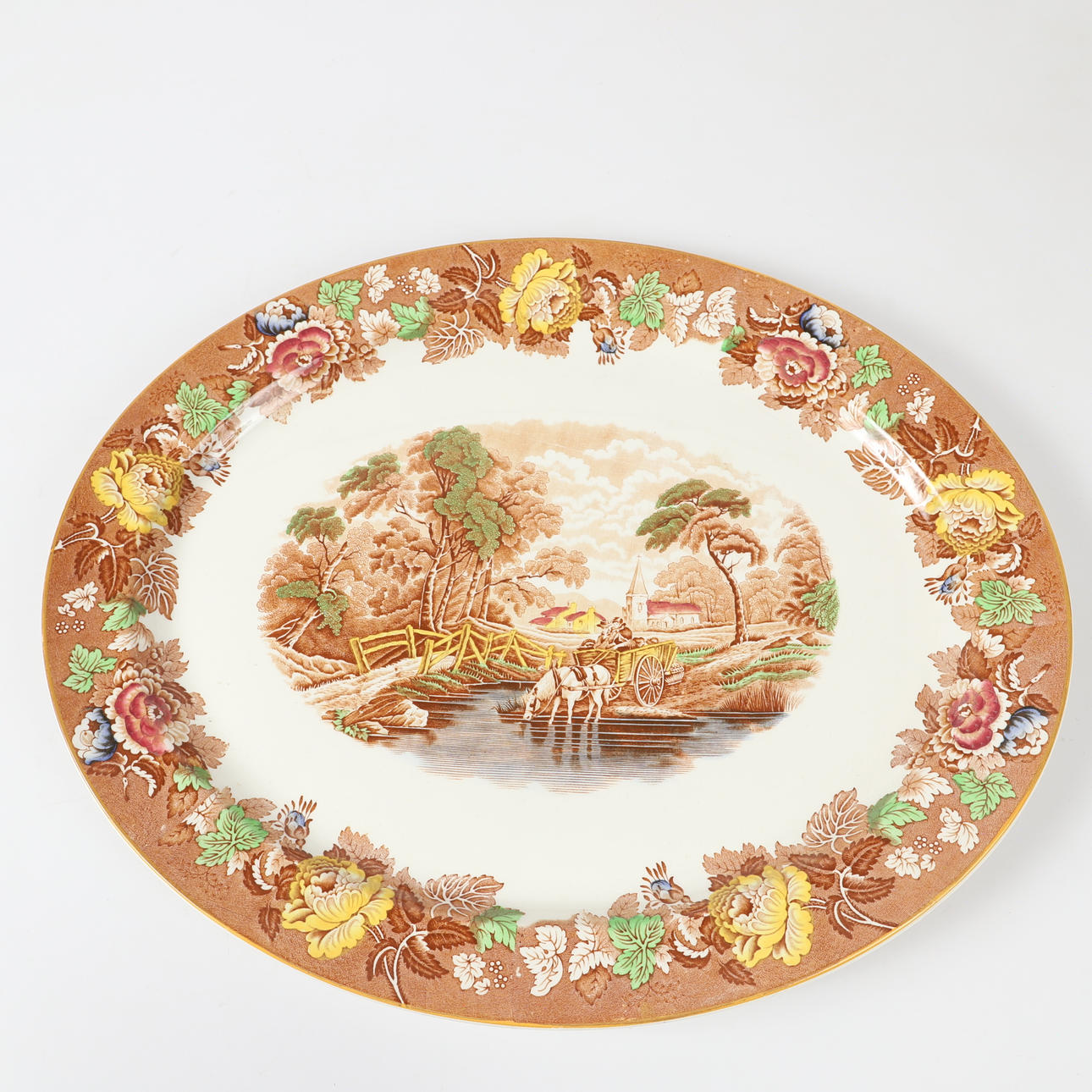 A “Enoch Woods English Scenery” porcelain dish, Wood & Sons, England ...