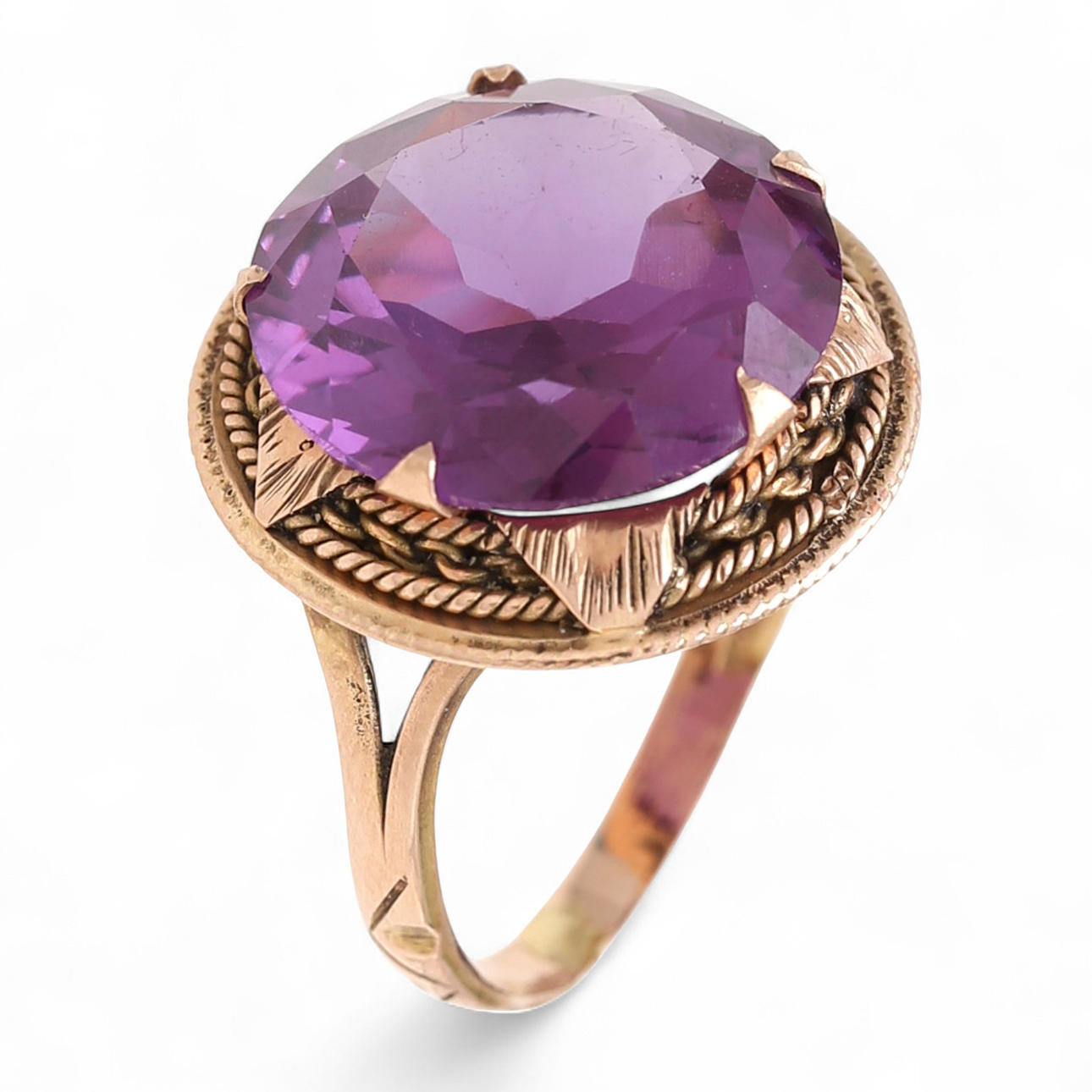 Gemstone ring.