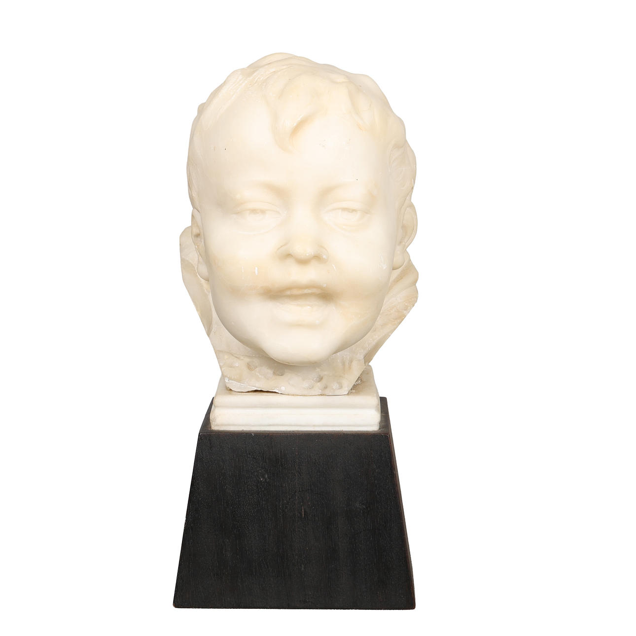 AN LATE 18TH / 19TH CENTURY CONTINENTAL MARBLE STUDY OF A LAUGHING BOY ...