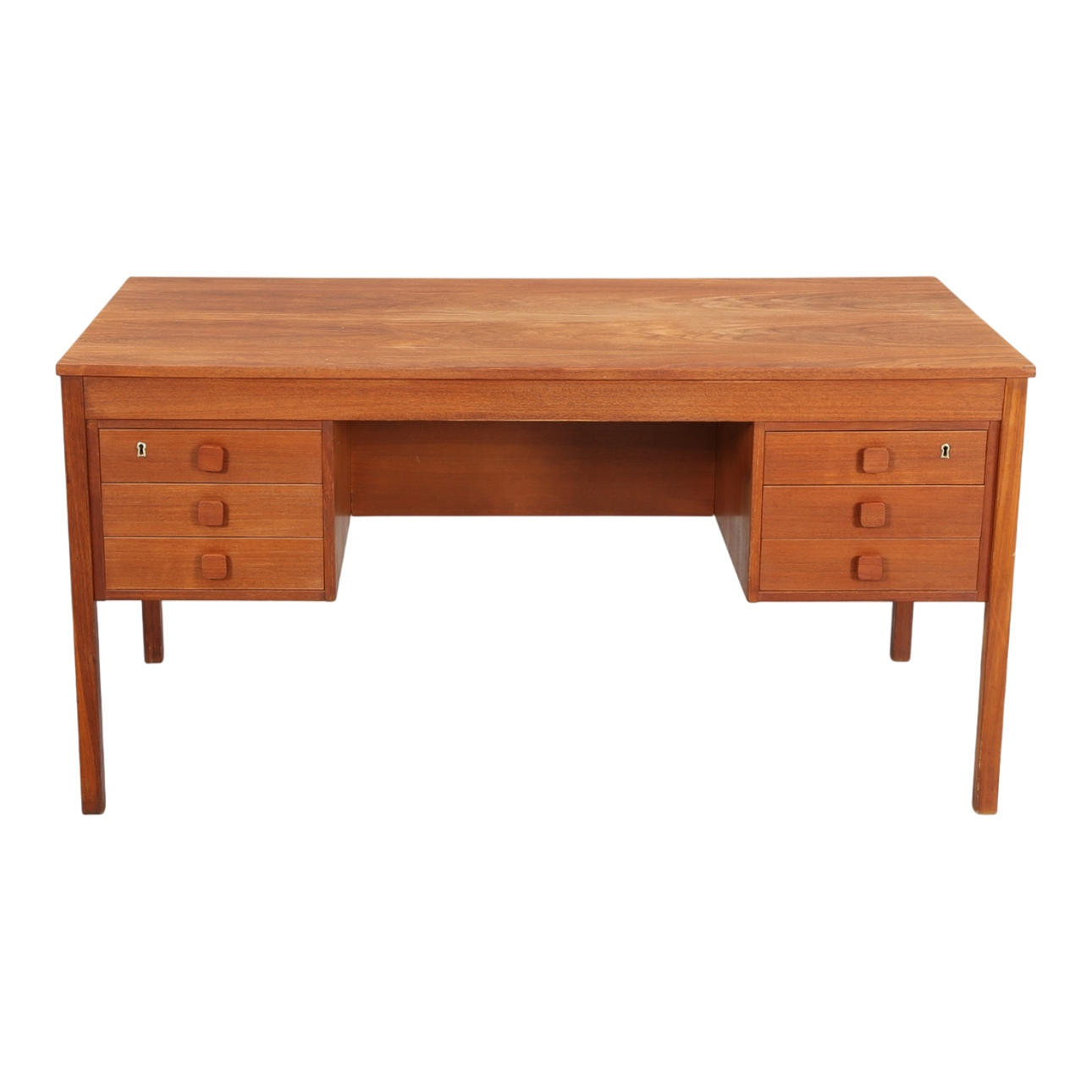 DANSK MØBELFABRIK. Teak desk, 1970s.