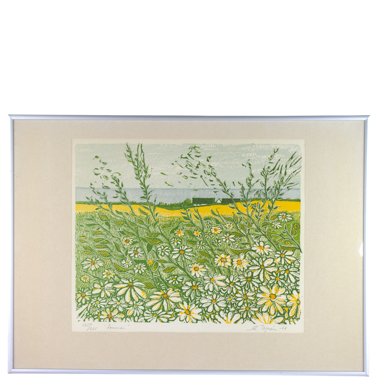 EKE BJERÉN. Lithograph, 135/225, “Summer”, signed, -88.
