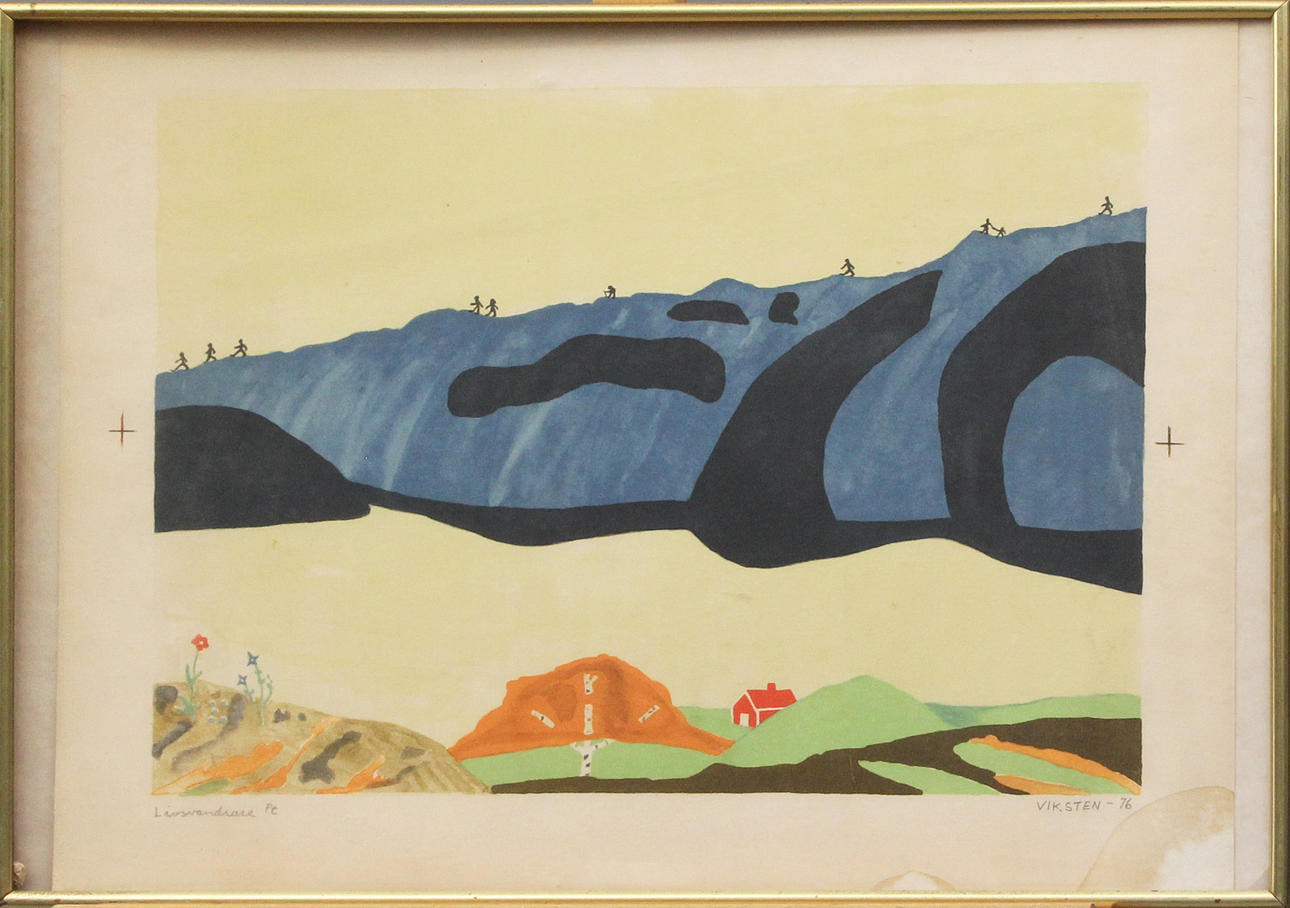 OIDENTIFIERAD KONSTNÄR. LITO, signerad, 1976.