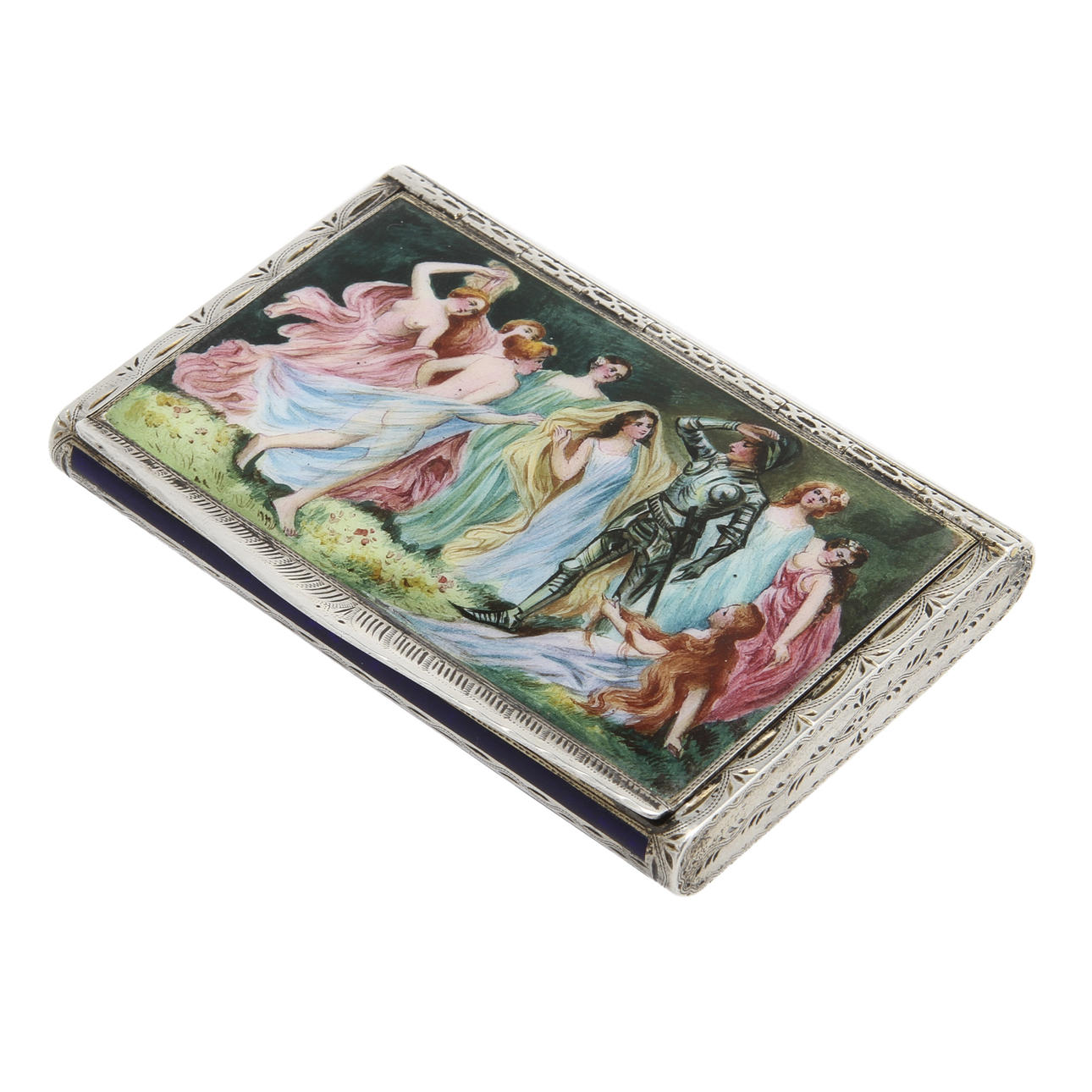 DOSA, silver och emalj, vikt ca 110 gram.