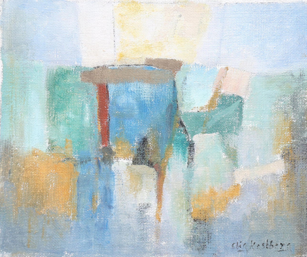 STIG KASTBERG. Oil on panel, “Interior”, signed.