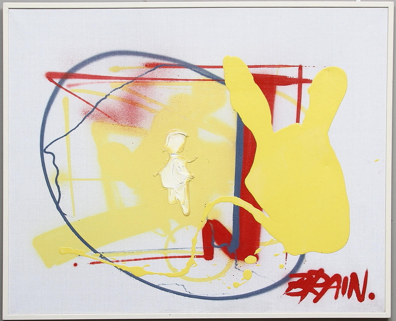 LEE "BRAIN" SPÅNGBERG. blandteknink på duk, 1991, "Hexan".