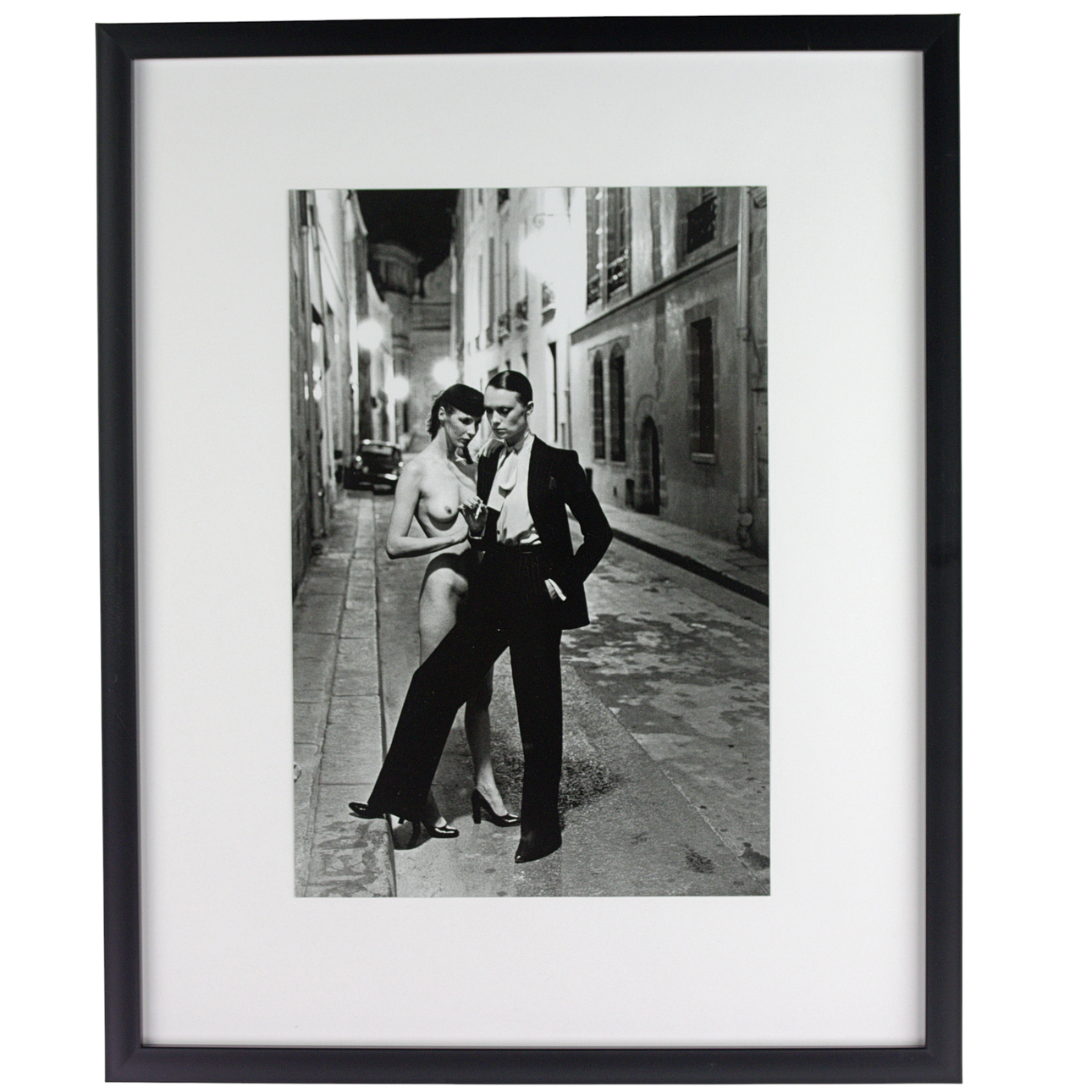 HELMUT NEWTON. Offset printing, after. “Rue Aubriot, Yves Saint