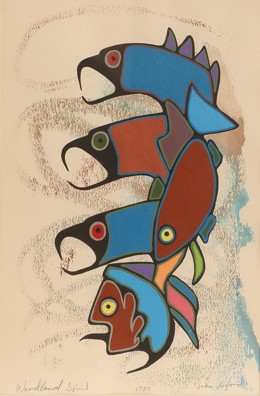 JOHN LAFORD. Mixed media, signed, dated 1983.