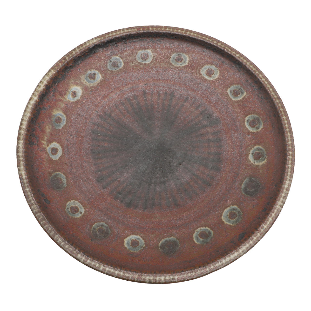 ERIC JAMES MELLON (1925-2014). STONEWARE PEDESTAL DISH.