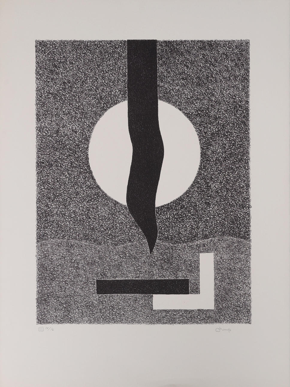 BENGT ORUP. LITHOGRAPHY, COMPOSITION.