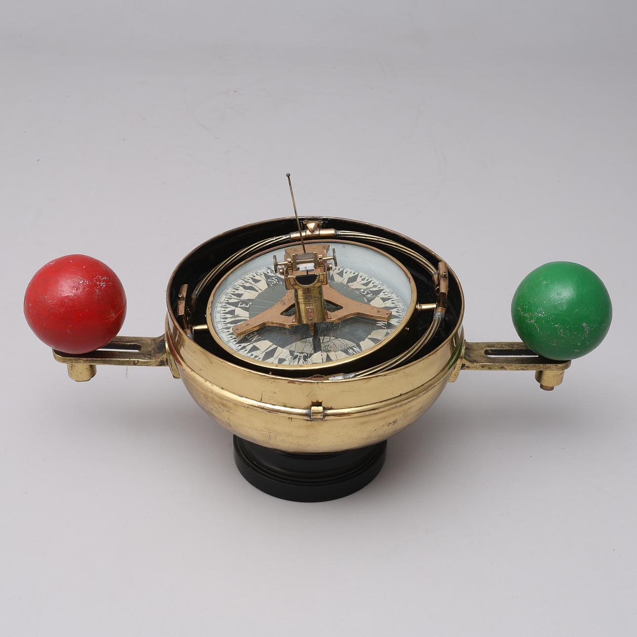 COMPASS WITH PARTS OF A BINNACLE AND AN AZIMUTH MIRROR, Kelvin ...
