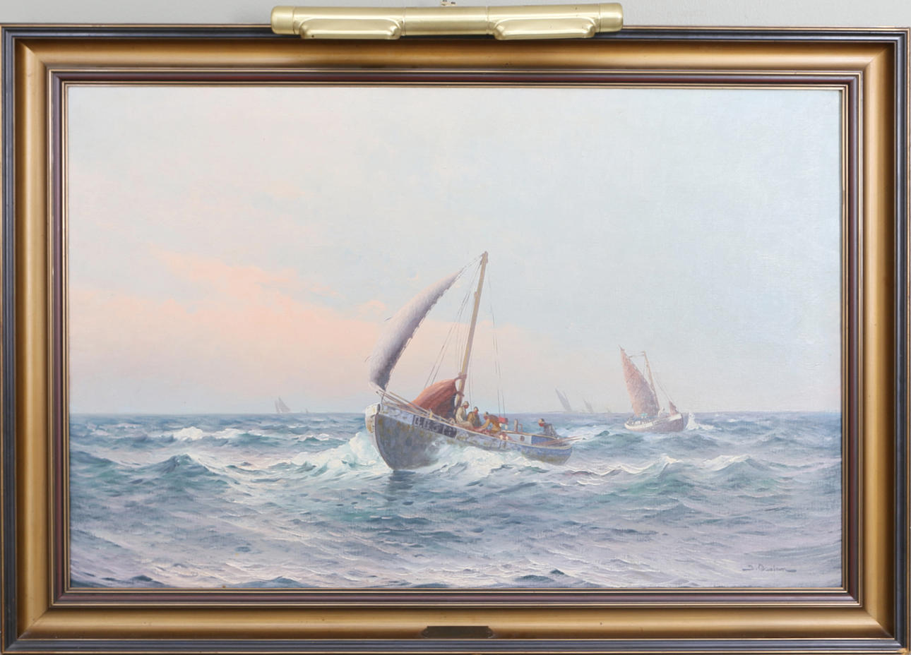 JOHAN OSSIAN-ANDERSSON. Havsmotiv, olja på duk, signerad.
