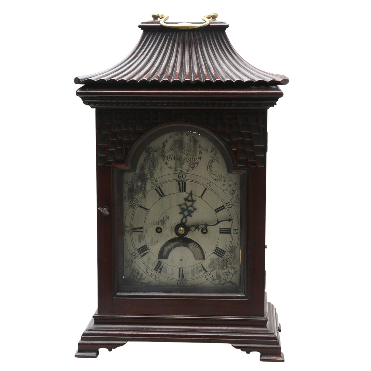 English George IV bracket table clock, early 19th Century.