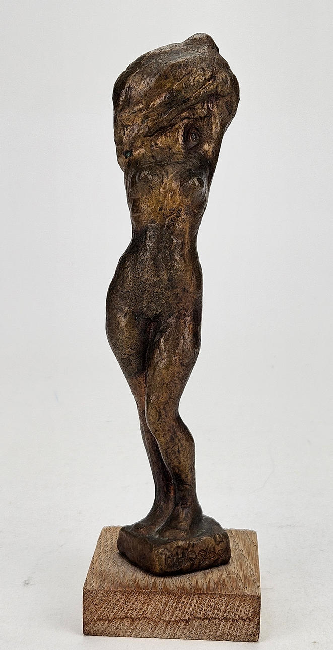 HELGE HÖGBOM. Act Study. Sculpture, bronze, signed Högbom.