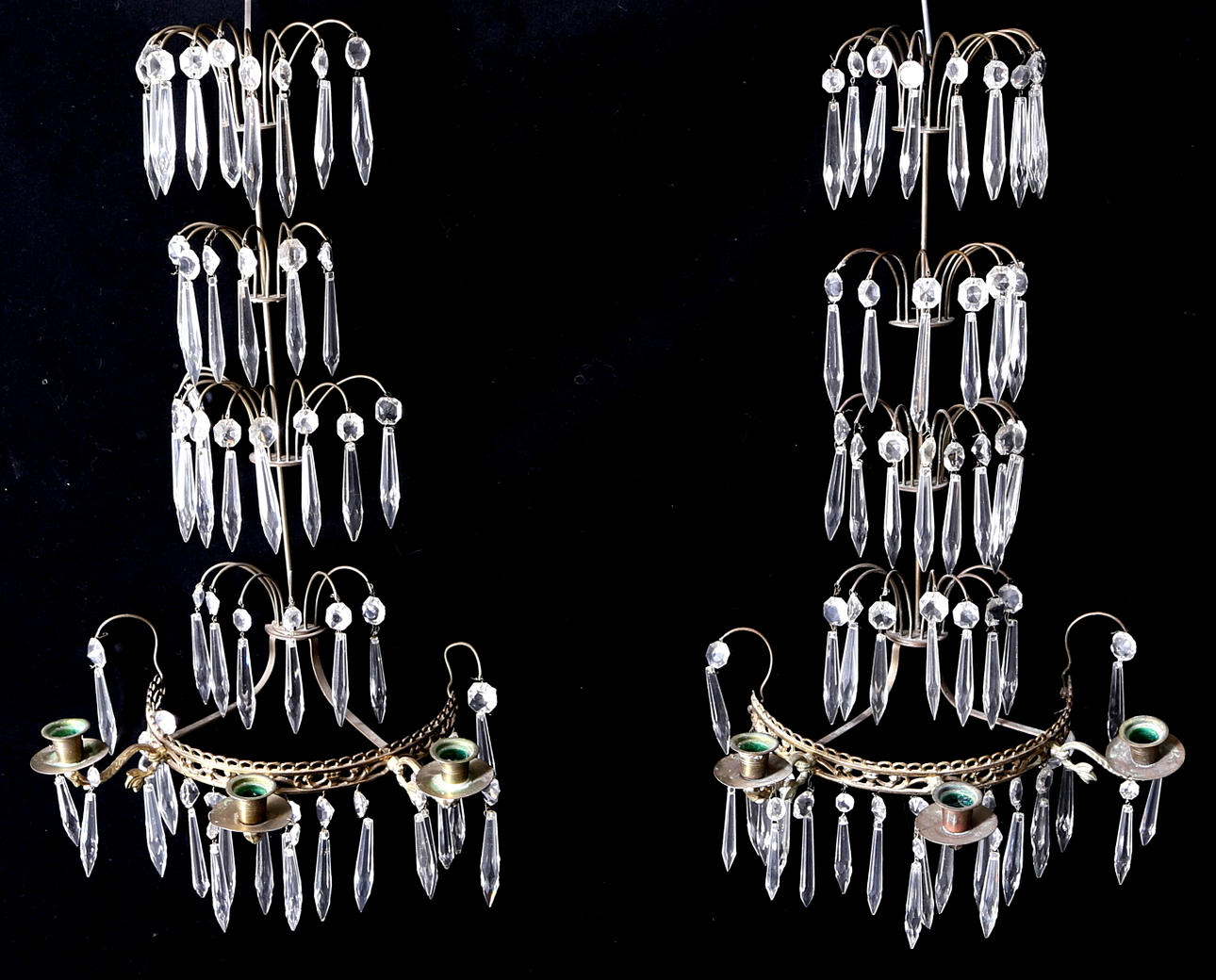 VÄGGLYSTRAR,1 par, gustaviansk stil, 1900-tal.