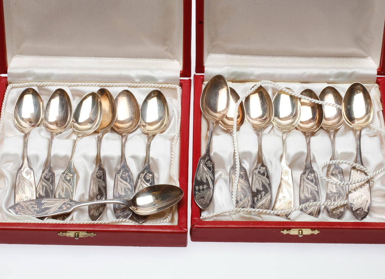 KAFFESKEDAR, 14 delar, vikt ca 195 gram, Silver.