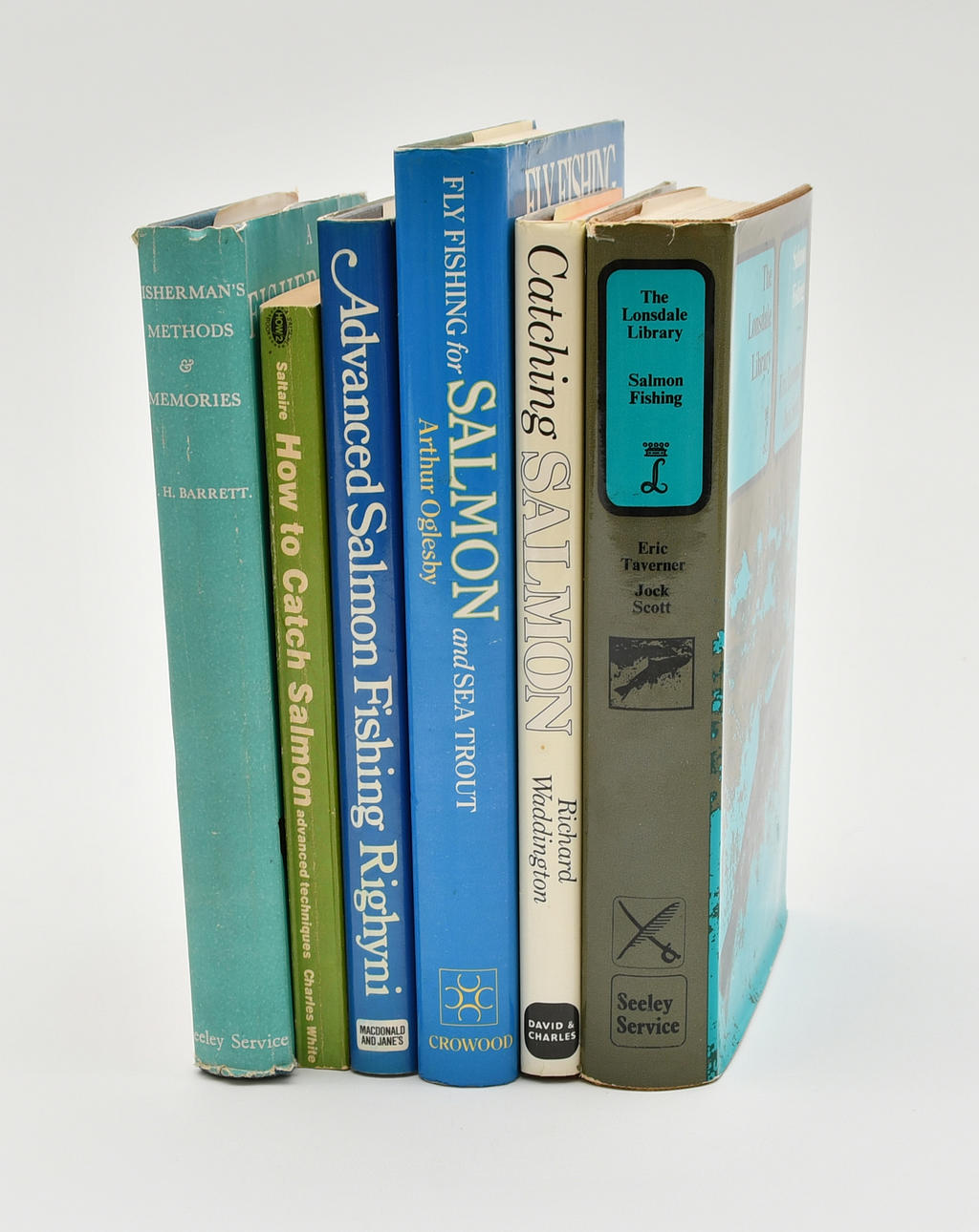 Böcker om Laxfiske. 6 Volymer.