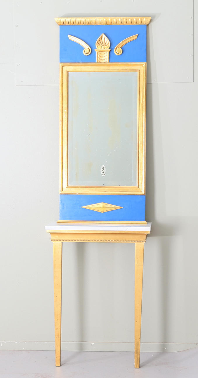 SPEGEL samt KONSOLBORD, empirestil, 18/1900-tal.