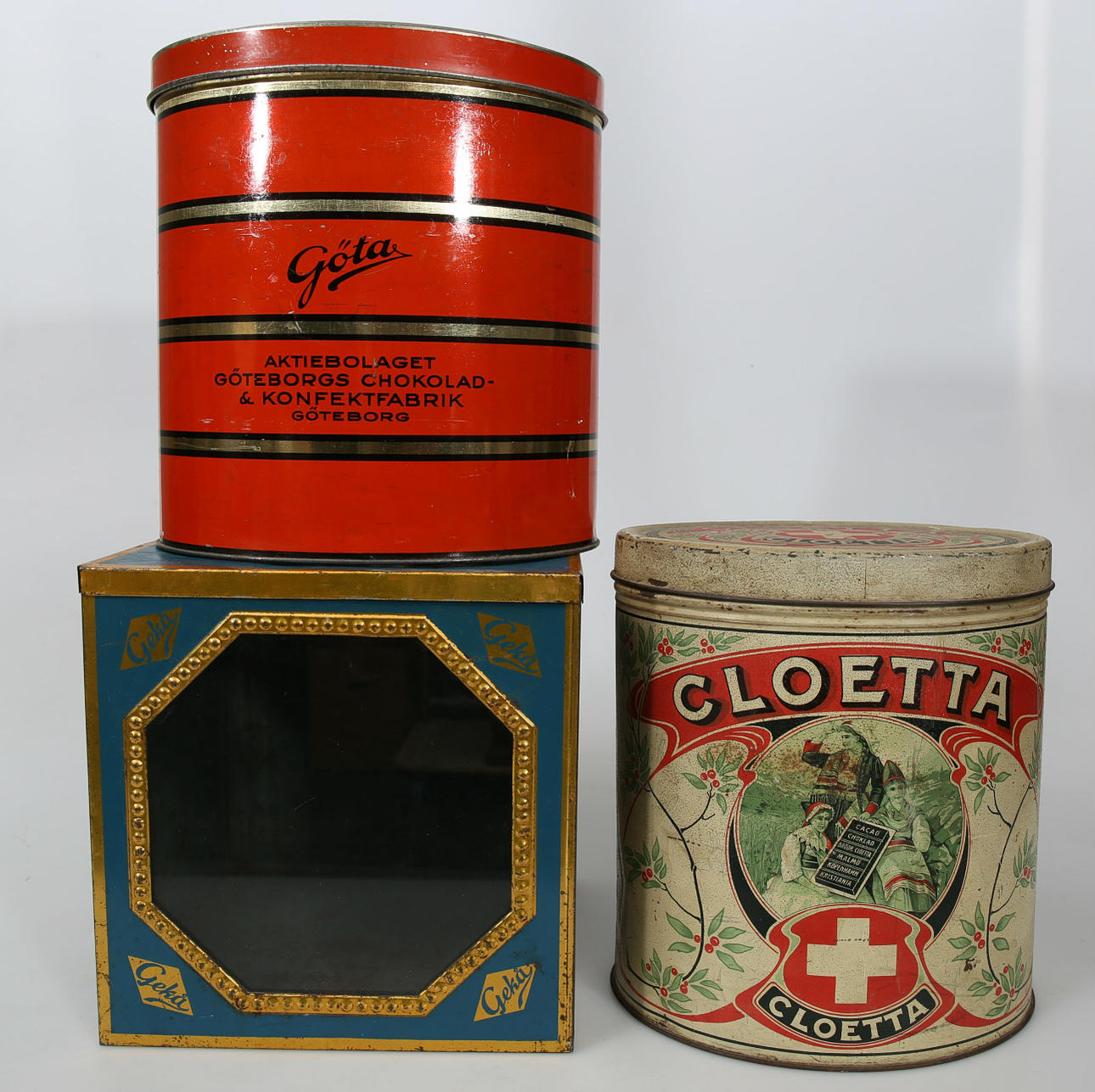 BURKAR, plåt, 3 stycken, 1900-talets första hälft.