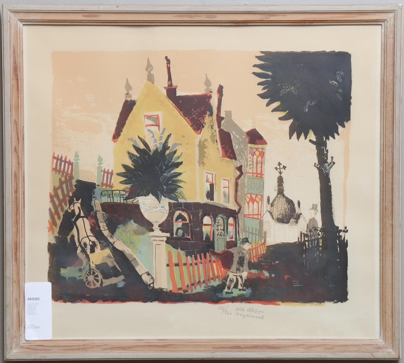 OLLE OLSSON HAGALUND. Färglitografi, signerad och numrerad 106/260.