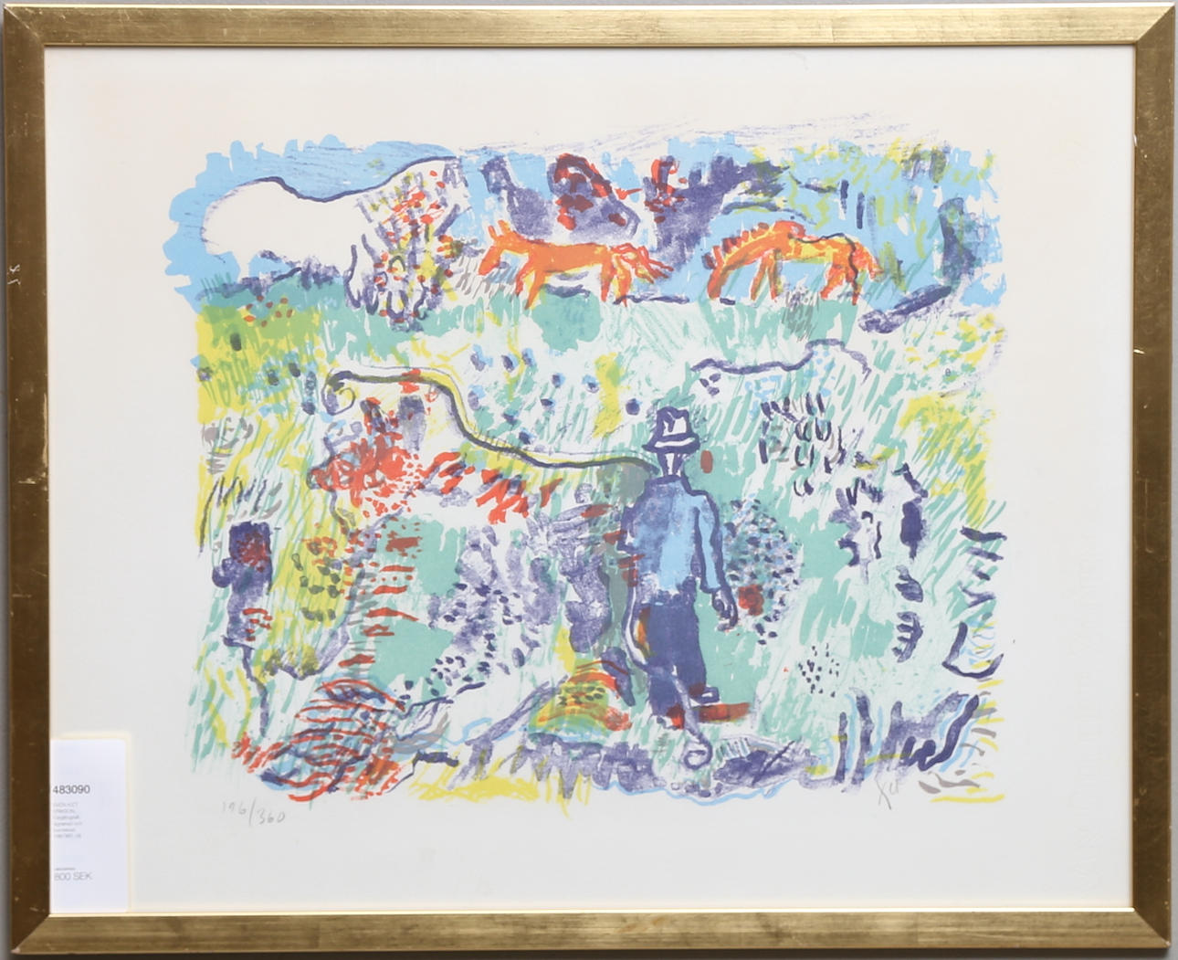 SVEN X:ET ERIXSON. Färglitografi, signerad och numrerad 196/360.