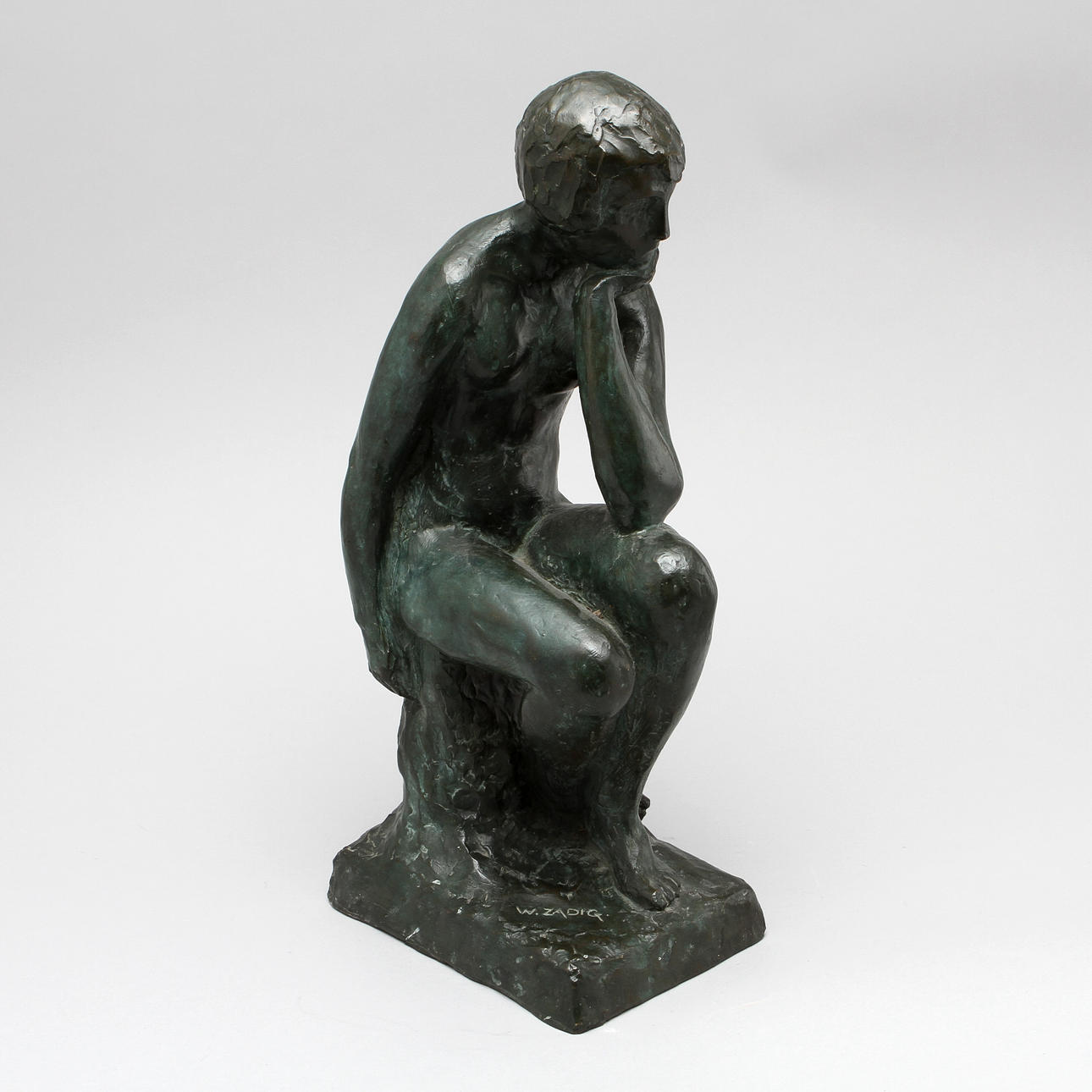 WILLIAM ZADIG. Skulptur, brons, signerad.