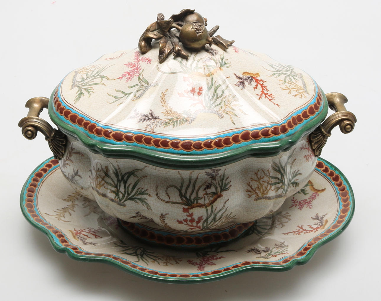 TERRIN samt FAT, 3 delar, keramik, G & C, 1900-tal.