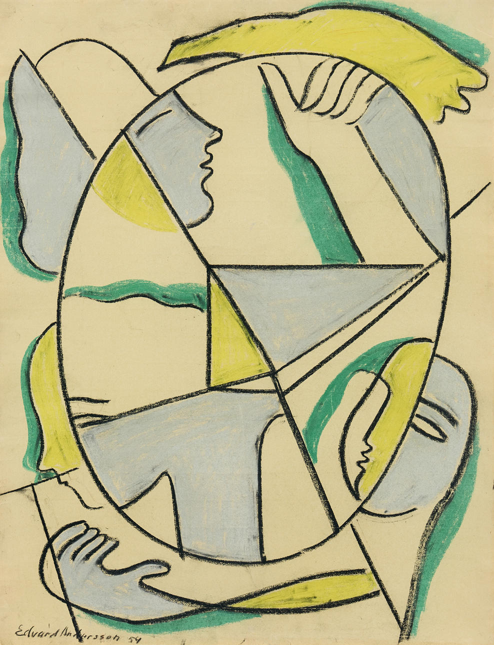 EDVARD  ANDERSSON. Figure composition.