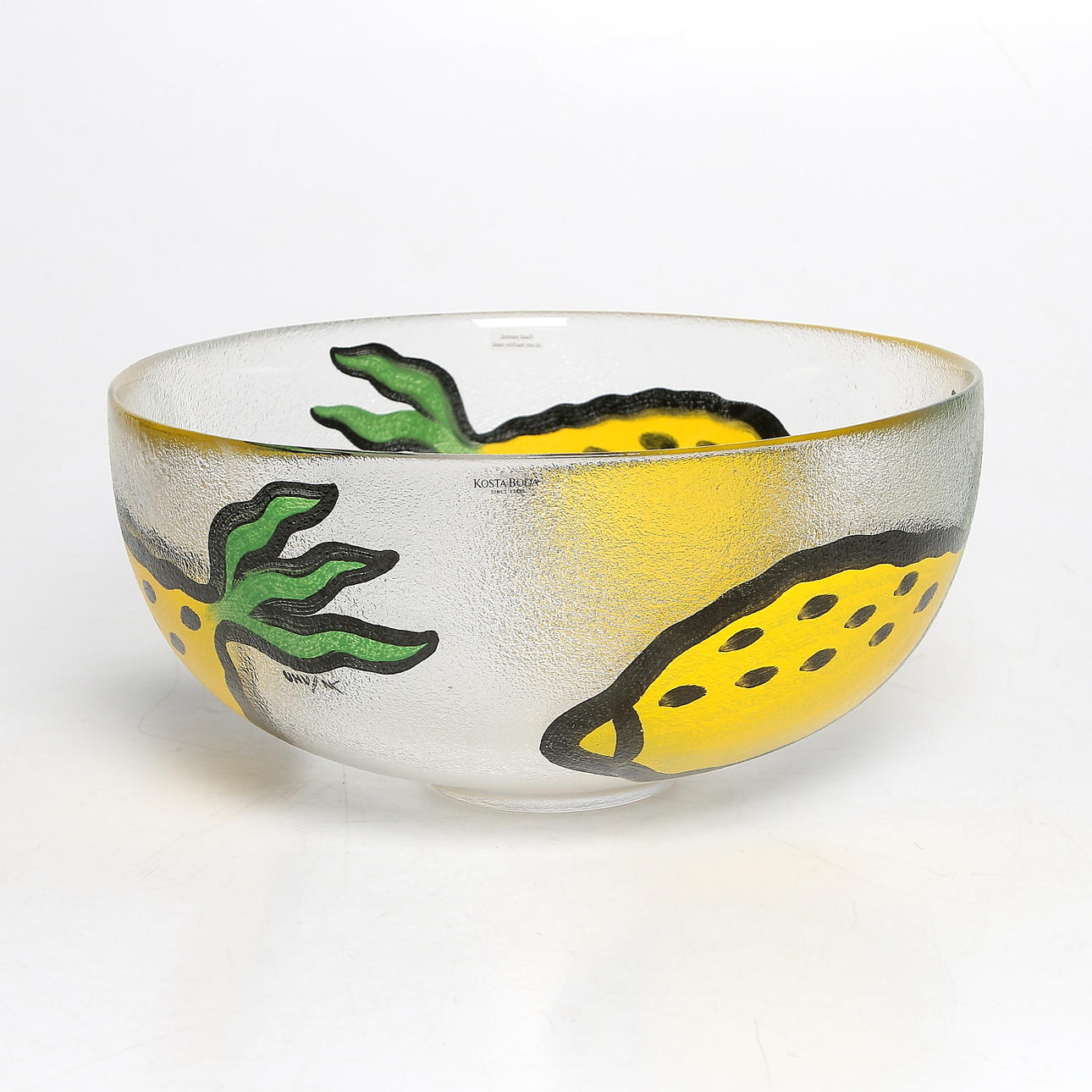 SKÅL, glas, citroner, Ulrica Hydman Vallien, Kosta Boda, 1900-tal.