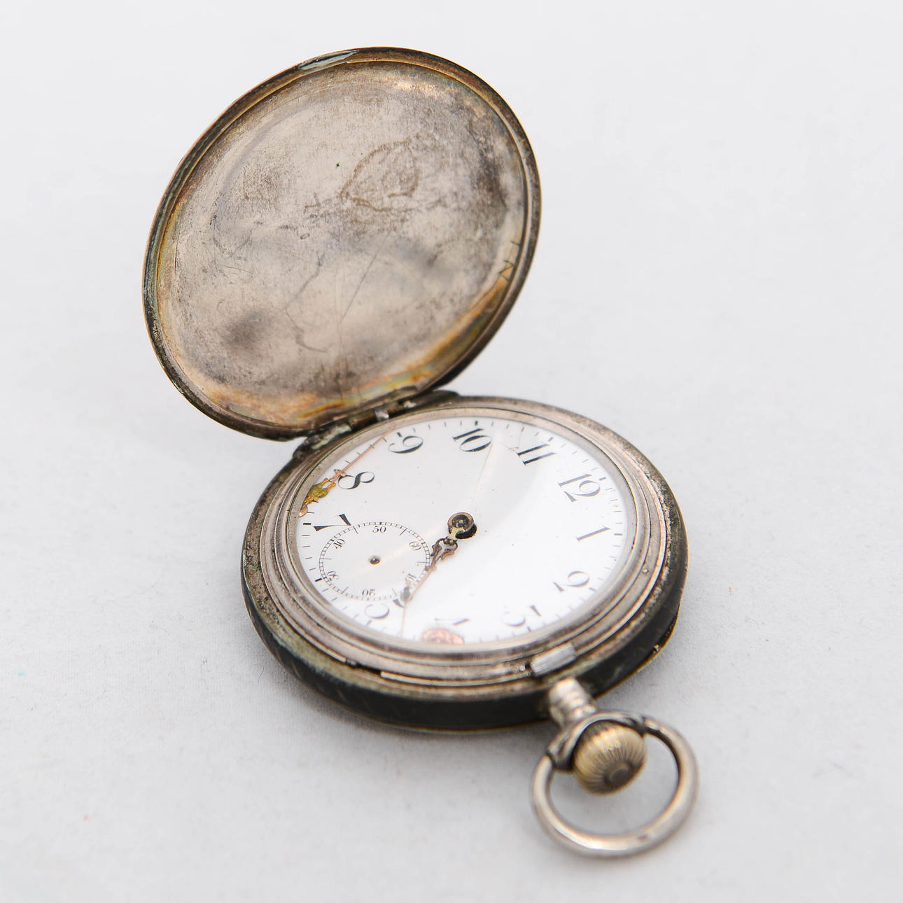 A silver SAVONETTE, Perfecta, earlier part of the 20th century. Clocks ...