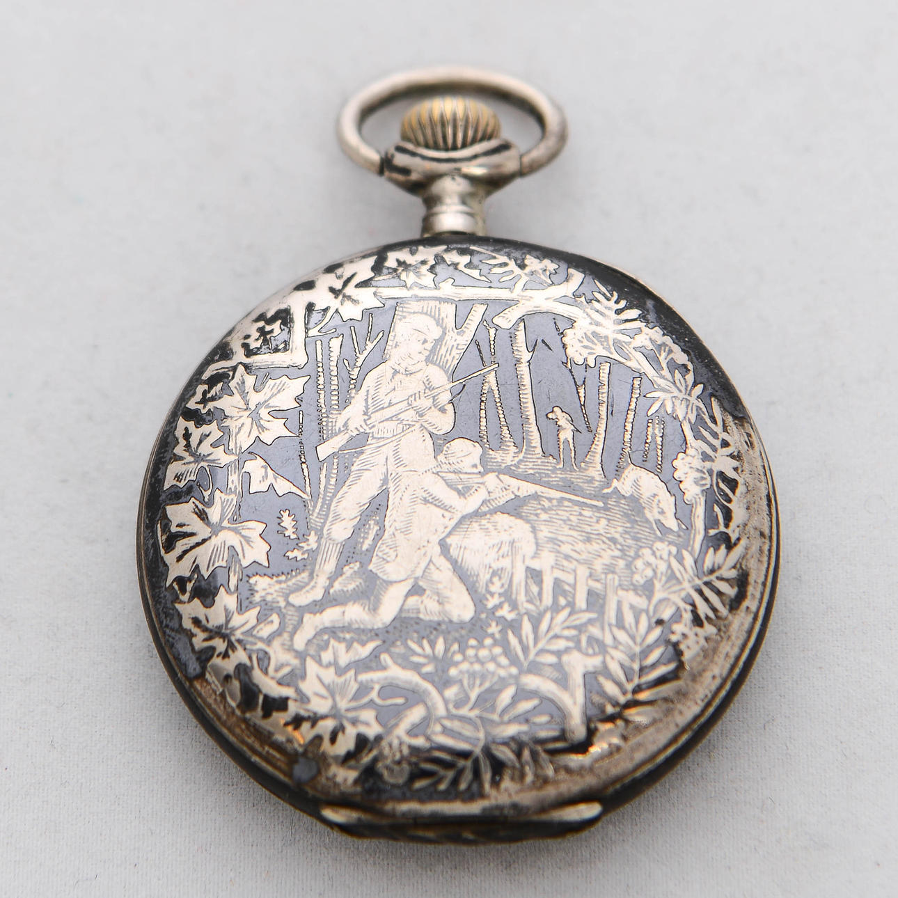 A silver SAVONETTE, Perfecta, earlier part of the 20th century. Clocks ...
