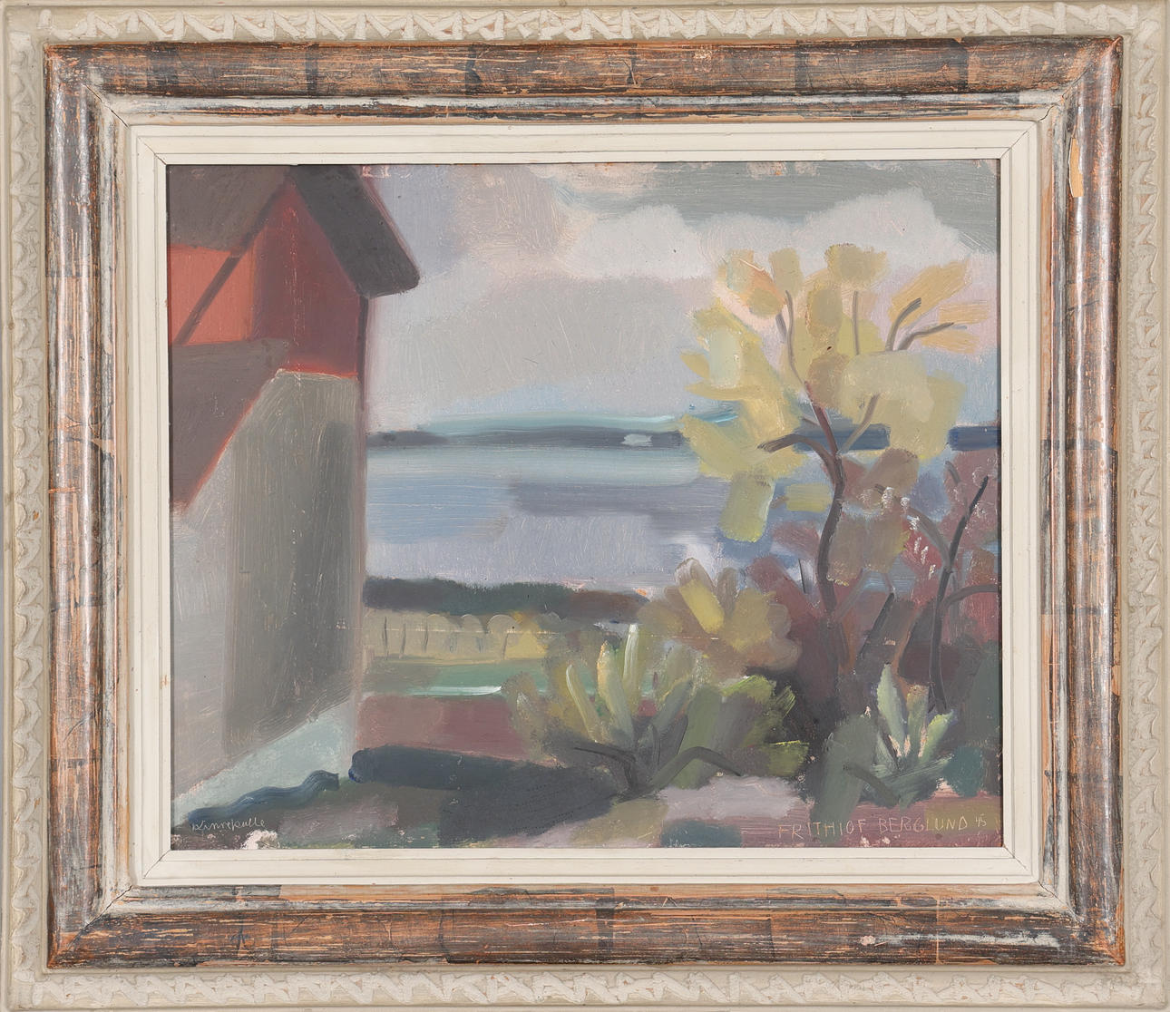 FRITHIOF BERGLUND. OIL ON PANEL signed.