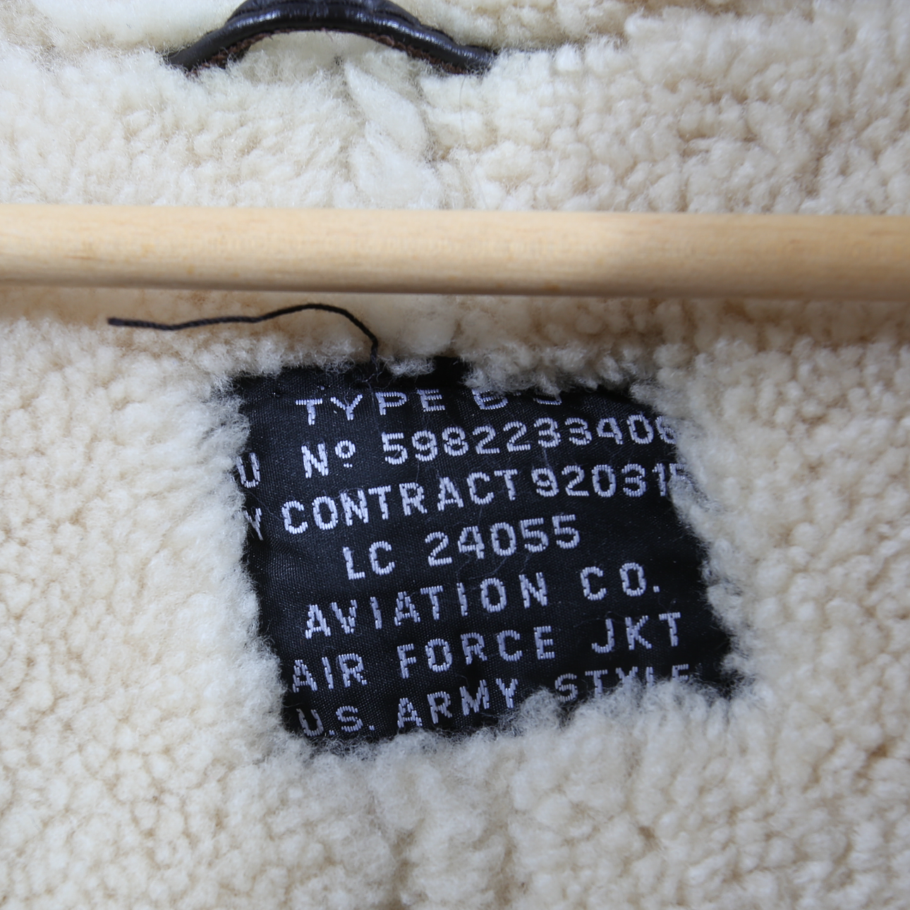 JACKET, AVIATION CO. AIR FORCE JACKET, U.S. ARMY STYLE, TYPE B-3