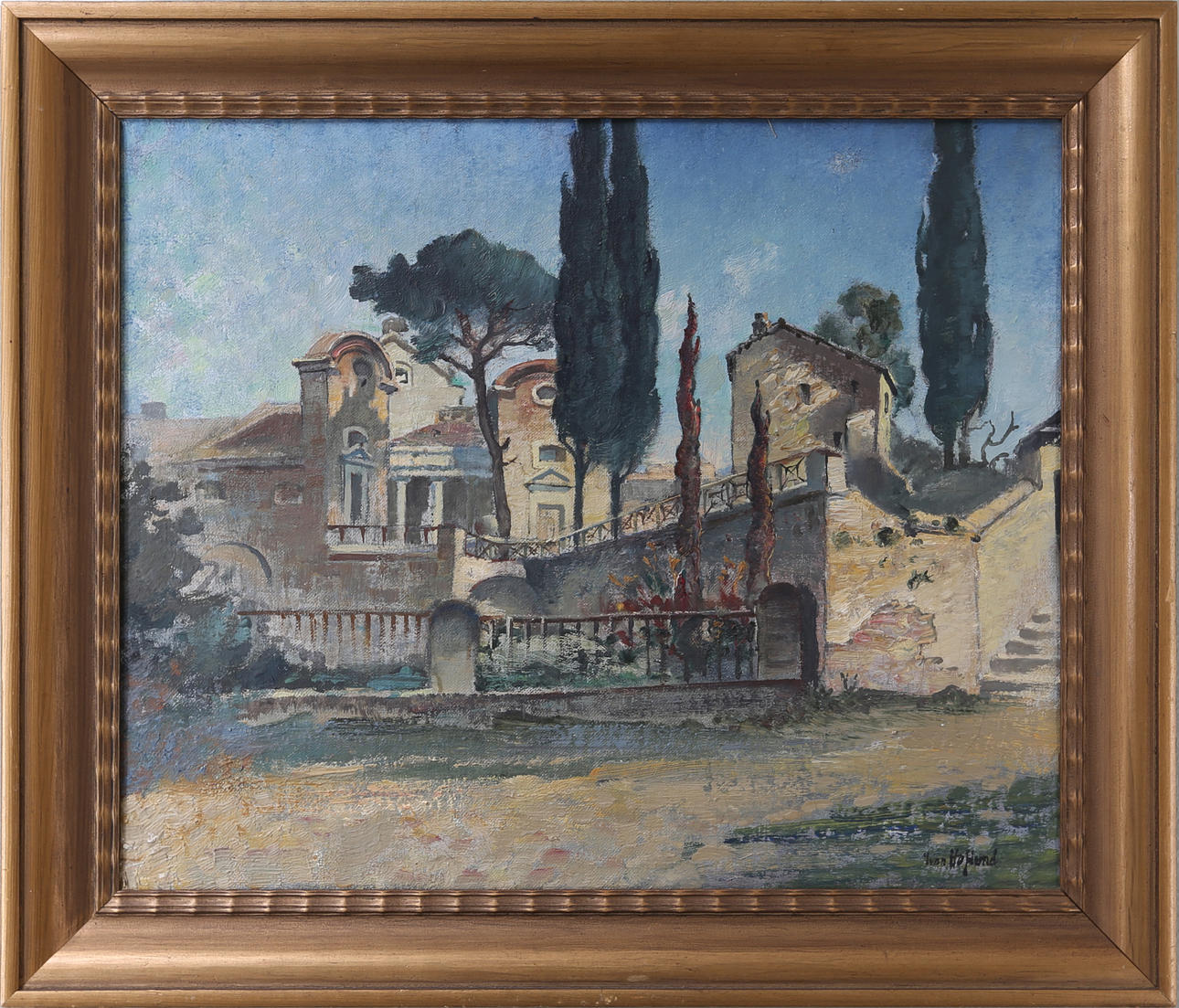 IVAN HOFLUND. Italienskt motiv, olja på duk, signerad.