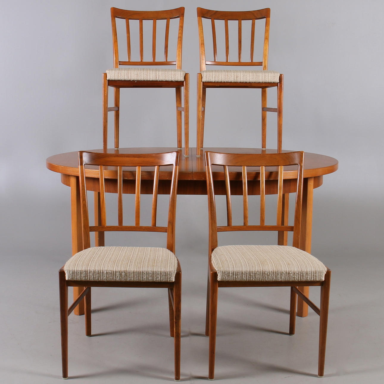 MATSALSMÖBEL, 5 delar, teak, 1900-talets andra hälft.