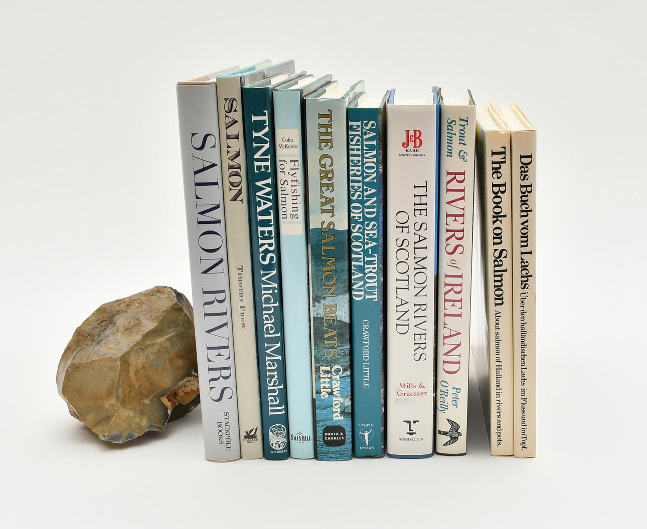 Böcker om Lax- och Öringfiske i Floder. 10 Volymer.