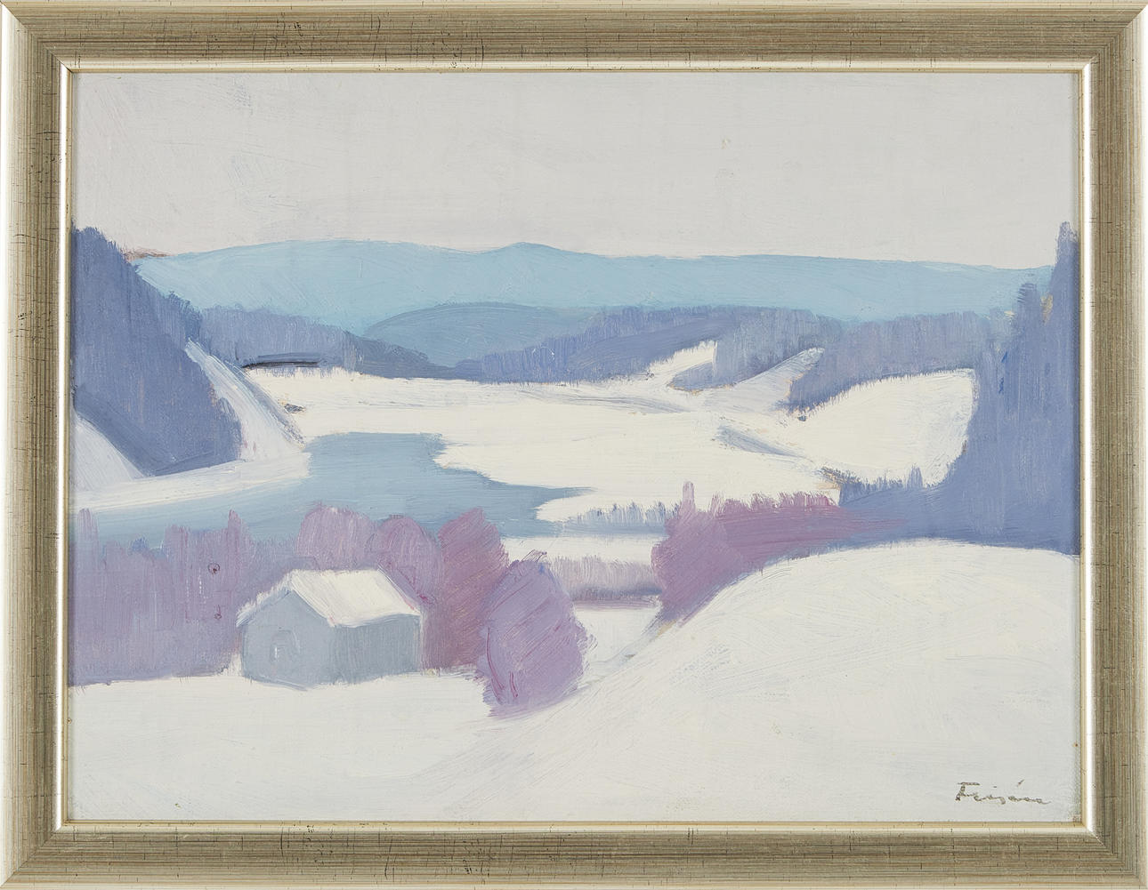 VERA FRISÉN. Vinterlandskap.